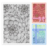 Globleland Flowers Background, Dahlia, Flower Heart, Summer Flowers Clear Silicone Stamp Seal for Card Making Decoration and DIY Scrapbooking