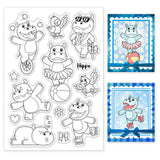 Globleland Hippo, Funny, Cute Clear Silicone Stamp Seal for Card Making Decoration and DIY Scrapbooking