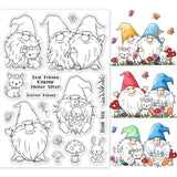 Globleland Gnomes and Friends Clear Silicone Stamp Seal for Card Making Decoration and DIY Scrapbooking