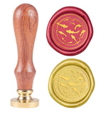 Cluster of  Fish Wood Handle Wax Seal Stamp