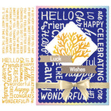 Globleland Word, Background Hot Foil Plate, for DIY Scrapbooking, Photo Album Decorative, Cards Making, Stamp Sheets