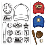Globleland Baseball Cap, Baseball Stamp Clear Silicone Stamp Seal for Card Making Decoration and DIY Scrapbooking
