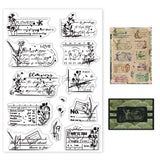 Globleland Floral Calendar, Vintage Clear Stamps Silicone Stamp Seal for Card Making Decoration and DIY Scrapbooking