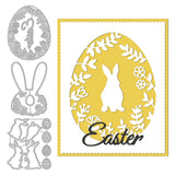 Globleland Hollowed out Eggs, Easter Carbon Steel Cutting Dies Stencils, for DIY Scrapbooking/Photo Album, Decorative Embossing DIY Paper Card