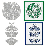 Globleland 4pcs Butterfly Frame, 3D Moth Carbon Steel Cutting Dies Stencils, for DIY Scrapbooking/Photo Album, Decorative Embossing DIY Paper Card