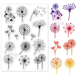 Globleland Dandelion, Plant, Different Types Dandelion, Beautiful Dandelion Flowers Leaves Clear Silicone Stamp Seal for Card Making Decoration and DIY Scrapbooking