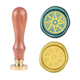 Compass Gear-3 Wood Handle Wax Seal Stamp