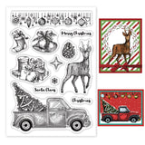 Globleland Christmas Tree, Truck, Gifts, Bells, Winter Clear Silicone Stamp Seal for Card Making Decoration and DIY Scrapbooking