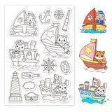 Animal, Ocean, Boat, Puppy, Cat, Rabbit, Lighthouse Clear Silicone Stamp Seal for Card Making Decoration and DIY Scrapbooking