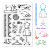 GLOBLELAND PVC Plastic Stamps, for DIY Scrapbooking, Photo Album Decorative, Cards Making, Stamp Sheets, Tools Pattern, 16x11x0.3cm