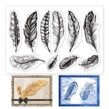 Globleland Feather, Bird, Animal Clear Silicone Stamp Seal for Card Making Decoration and DIY Scrapbooking