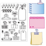 Globleland Stationery, Calendar Planner, Paper Clip, Tags Clear Silicone Stamp Seal for Card Making Decoration and DIY Scrapbooking