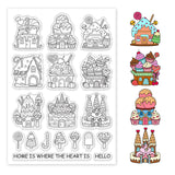 Dessert, House, Cake Clear Silicone Stamp Seal for Card Making Decoration and DIY Scrapbooking