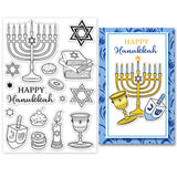 Globleland Hanukkah, Candles Clear Silicone Stamp Seal for Card Making Decoration and DIY Scrapbooking