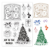 Globleland Christmas Stamps Silicone Stamp Seal for Card Making Decoration and DIY Scrapbooking, Christmas Girl, Christmas Tree, Socks, Gifts