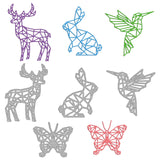 Globleland Carbon Steel Cutting Dies Stencils, for DIY Scrapbooking/Photo Album, Decorative Embossing DIY Paper Card, Includes Butterflies, Rabbits, Hummingbirds, Deer