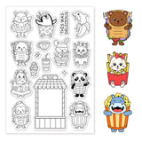 Globleland Food, Animal Clear Silicone Stamp Seal for Card Making Decoration and DIY Scrapbooking