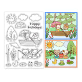Globleland Cat, Boat, Sun, Duck Clear Silicone Stamp Seal for Card Making Decoration and DIY Scrapbooking