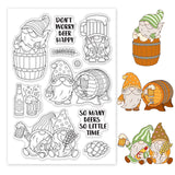 Gnome, Beer Festival Clear Silicone Stamp Seal for Card Making Decoration and DIY Scrapbooking
