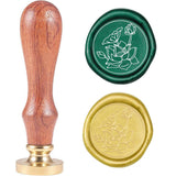 Lotus-2 Wood Handle Wax Seal Stamp
