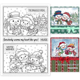 Globleland Winter, Snowman, Rabbit Clear Silicone Stamp Seal for Card Making Decoration and DIY Scrapbooking