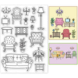 Globleland Furniture, Sofa, Table Clear Silicone Stamp Seal for Card Making Decoration and DIY Scrapbooking