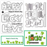 Happy St. Patrick's Day, Gnomes Cutting Dies and Silicone Clear Stamps Set, for DIY Scrapbooking/Photo Album, Decorative Embossing DIY Paper Card