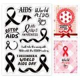 Globleland AIDS Awareness Day, Disease, Greeting Clear Silicone Stamp Seal for Card Making Decoration and DIY Scrapbooking