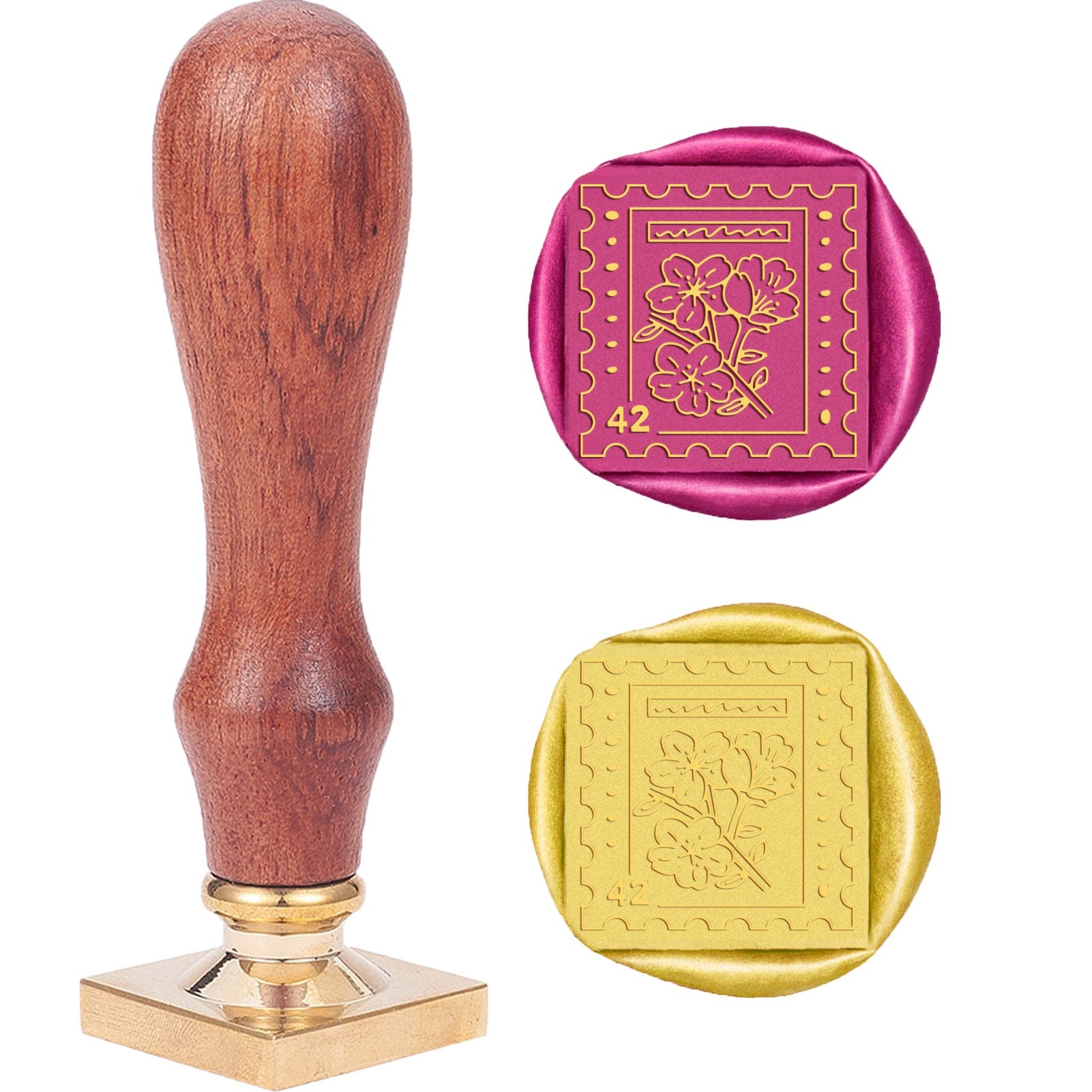 Cherry Blossoms Square Wax Seal Stamp