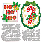 Globleland Christmas Candy, Snowflake Frame Carbon Steel Cutting Dies Stencils, for DIY Scrapbooking/Photo Album, Decorative Embossing DIY Paper Card