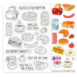 Globleland Breakfast Fun Clear Silicone Stamp Seal for Card Making Decoration and DIY Scrapbooking