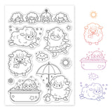 Globleland Animal, Sheep, Cute, Cartoon Clear Silicone Stamp Seal for Card Making Decoration and DIY Scrapbooking
