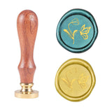 Tulip Butterfly Wood Handle Wax Seal Stamp