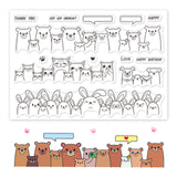 Globleland Cute, Cartoon, Cat, Dog, Rabbit, Bear Clear Silicone Stamp Seal for Card Making Decoration and DIY Scrapbooking