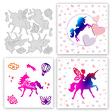 Globleland 11 Pieces Unicorn, Dreams, Star, Butterfly, Hot Air Balloon Hot Foil Plate, for DIY Scrapbooking, Photo Album Decorative, Cards Making, Stamp Sheets
