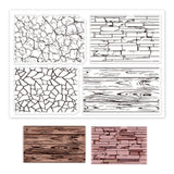 Globleland Wall, Background, Wood Grain, Bricks Clear Silicone Stamp Seal for Card Making Decoration and DIY Scrapbooking