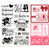 Globleland Valentine's Day Cupid, Hearts, Roses Clear Silicone Stamp Seal for Card Making Decoration and DIY Scrapbooking