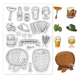 Globleland Oktoberfest Beer Liquor Wine Glass Clear Silicone Stamp Seal for Card Making Decoration and DIY Scrapbooking