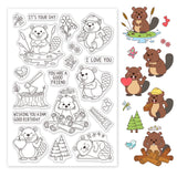 Globleland Beaver, Animal Clear Silicone Stamp Seal for Card Making Decoration and DIY Scrapbooking