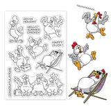 Globleland Chicken and Words Clear Silicone Stamp Seal for Card Making Decoration and DIY Scrapbooking