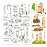 Globleland Meerkat Clear Stamps Silicone Stamp Seal for Card Making Decoration and DIY Scrapbooking