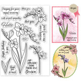 Globleland Freesia, Orchid Clear Silicone Stamp Seal for Card Making Decoration and DIY Scrapbooking