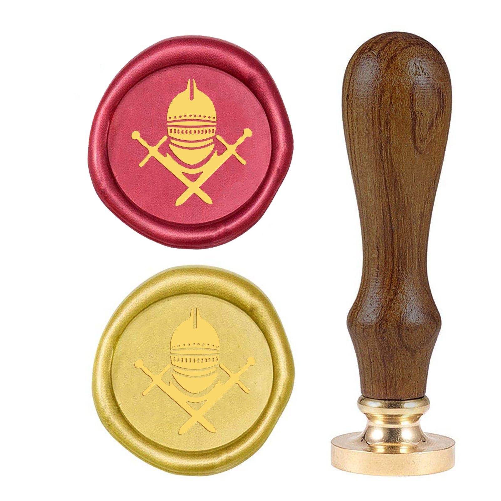 Knight Wood Handle Wax Seal Stamp