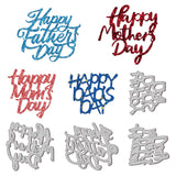Globleland Father's Day, Mother's Day Carbon Steel Cutting Dies Stencils, for DIY Scrapbooking/Photo Album, Decorative Embossing DIY Paper Card