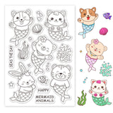 Globleland Animal Mermaid Tail Clear Silicone Stamp Seal for Card Making Decoration and DIY Scrapbooking