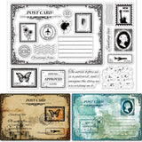 Globleland Postcards Clear Silicone Stamp Seal for Card Making Decoration and DIY Scrapbooking