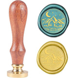 Moon Landscape Wood Handle Wax Seal Stamp