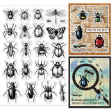 Globleland Insect Clear Stamps Seal for Card Making Decoration and DIY Scrapbooking