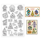 Globleland Bird, House, Blessing Clear Stamps Seal for Card Making Decoration and DIY Scrapbooking