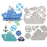 Globleland Navy, Ship, Warship, Goggles, Swimming Ring, Turtle, Starfish Carbon Steel Cutting Dies Stencils, for DIY Scrapbooking/Photo Album, Decorative Embossing DIY Paper Card